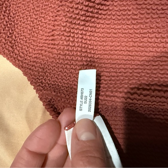 J Crew Brick Red Ribbed One Piece - Picture 3 of 6